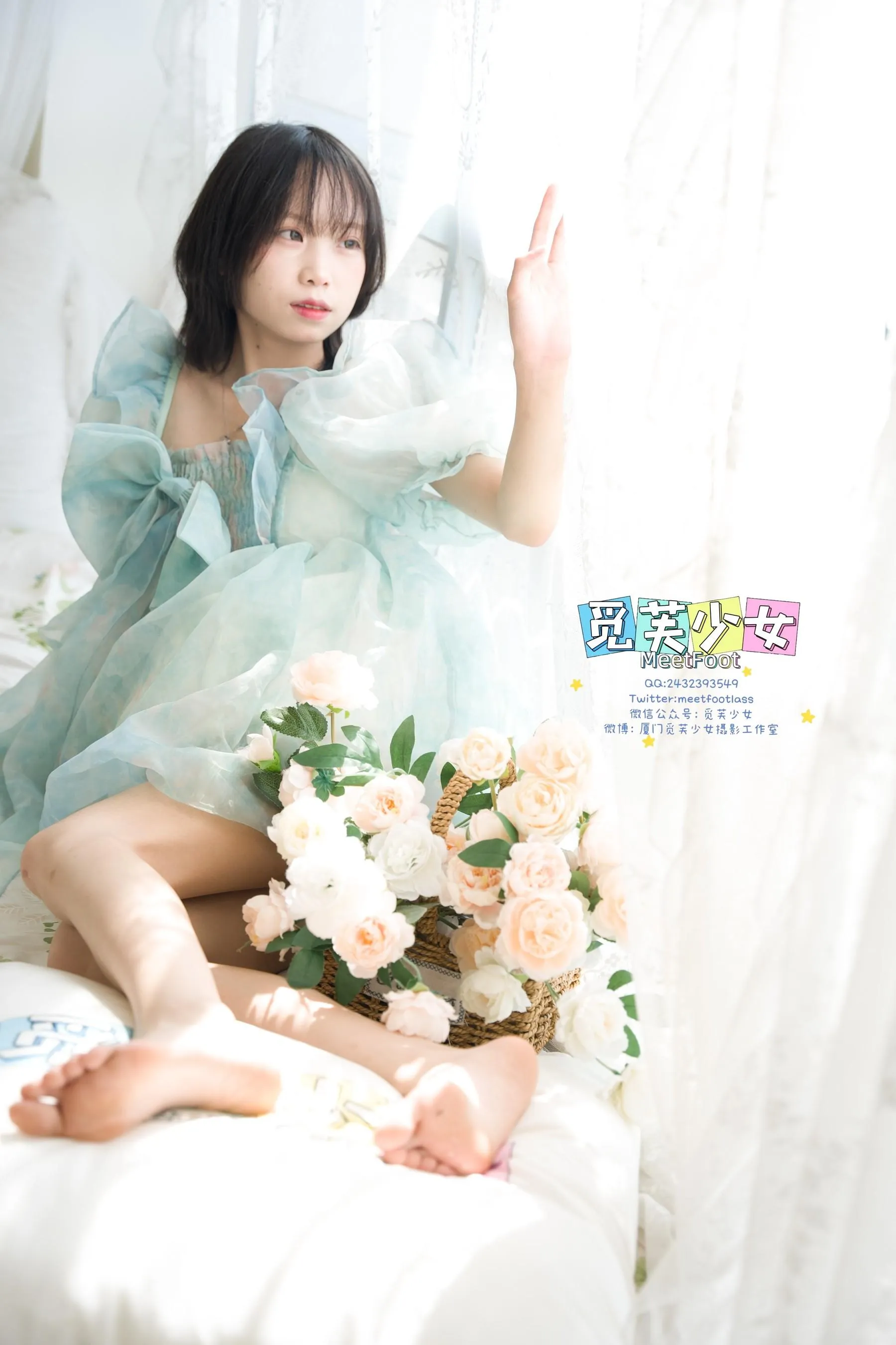 觅芙少女 NO.033 小婉-一袭蓝色纱裙构筑今晚浪漫的梦境-PIC [249P]插图6